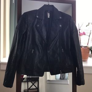 Leather jacket- worn once!